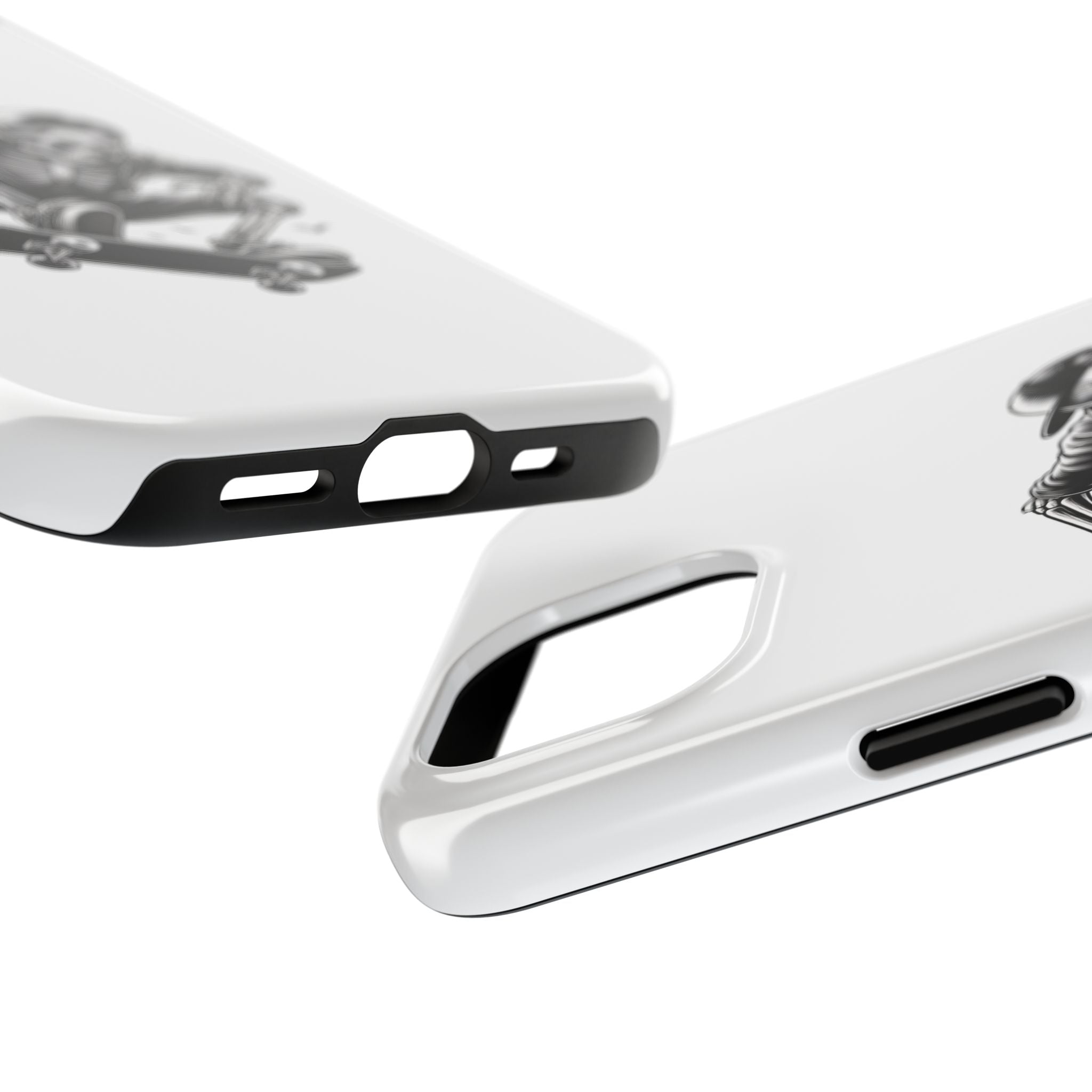 Edgy Skeleton Skateboard Phone Case, Tough Phone Cases, Skater Gift, Halloween Accessory, Durable Mobile Cover, Unique Cell Phone Protector