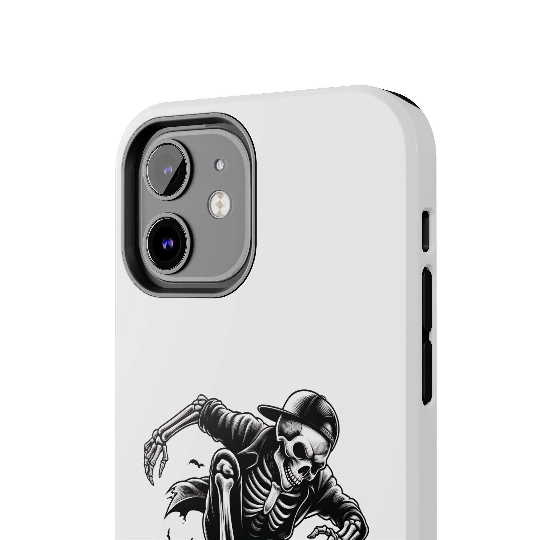 Edgy Skeleton Skateboard Phone Case, Tough Phone Cases, Skater Gift, Halloween Accessory, Durable Mobile Cover, Unique Cell Phone Protector