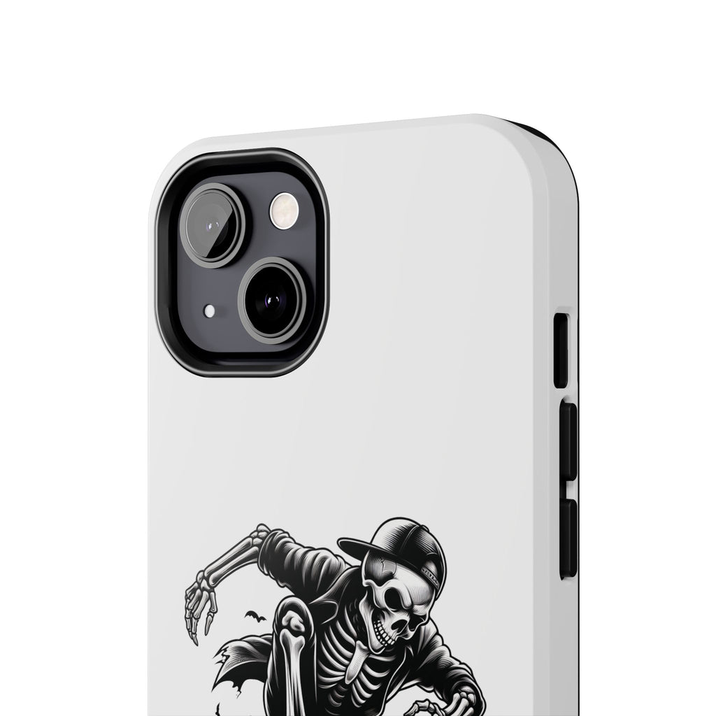Edgy Skeleton Skateboard Phone Case, Tough Phone Cases, Skater Gift, Halloween Accessory, Durable Mobile Cover, Unique Cell Phone Protector