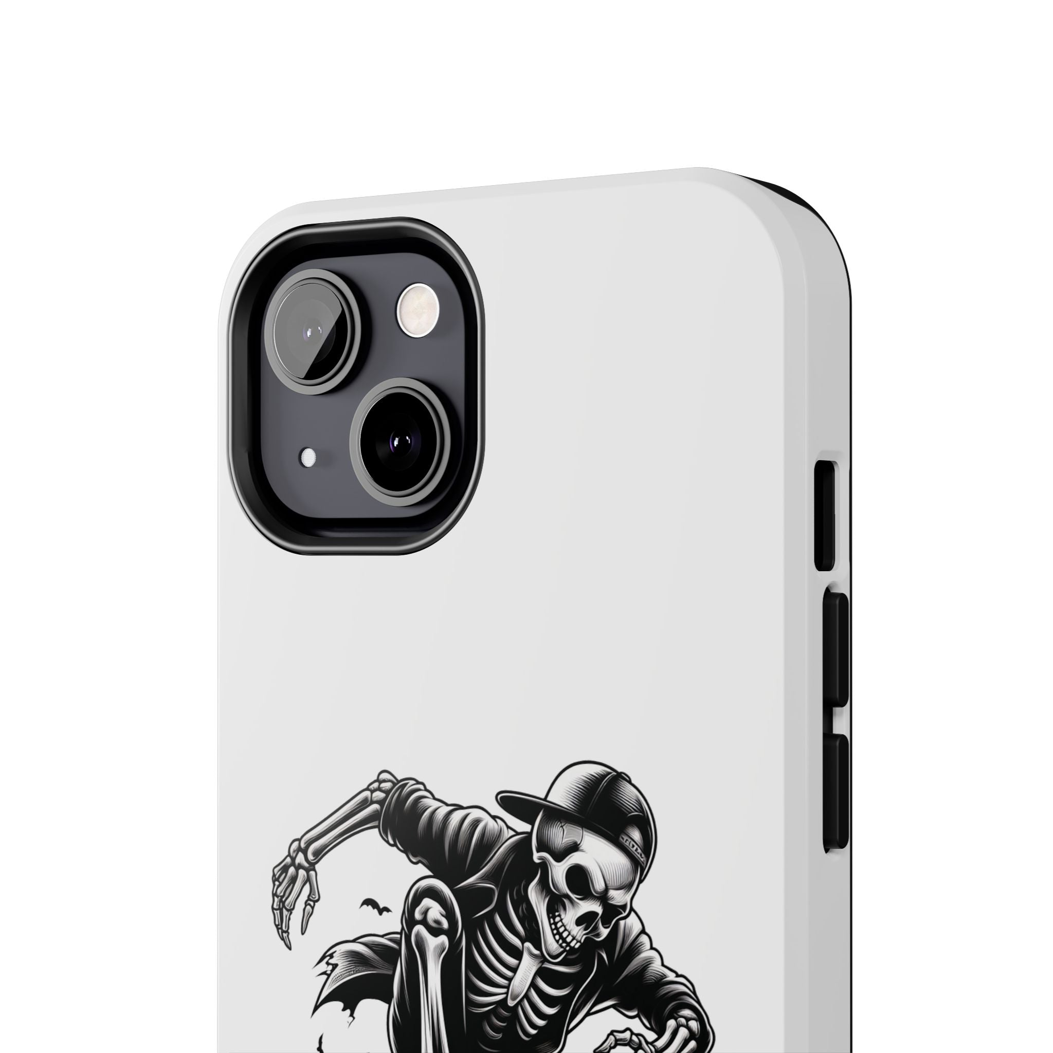 Edgy Skeleton Skateboard Phone Case, Tough Phone Cases, Skater Gift, Halloween Accessory, Durable Mobile Cover, Unique Cell Phone Protector