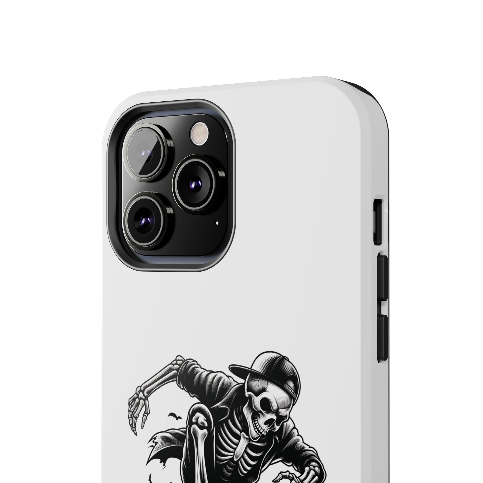 Edgy Skeleton Skateboard Phone Case, Tough Phone Cases, Skater Gift, Halloween Accessory, Durable Mobile Cover, Unique Cell Phone Protector