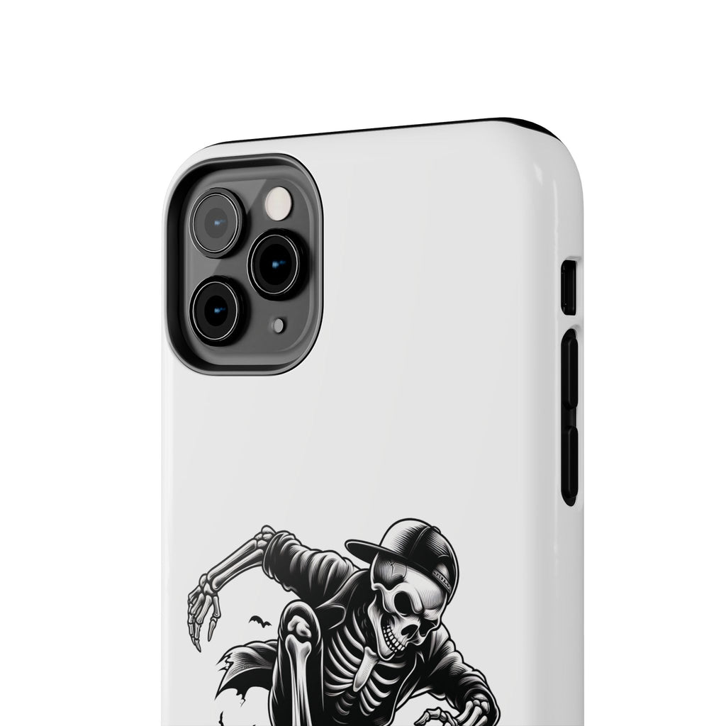 Edgy Skeleton Skateboard Phone Case, Tough Phone Cases, Skater Gift, Halloween Accessory, Durable Mobile Cover, Unique Cell Phone Protector