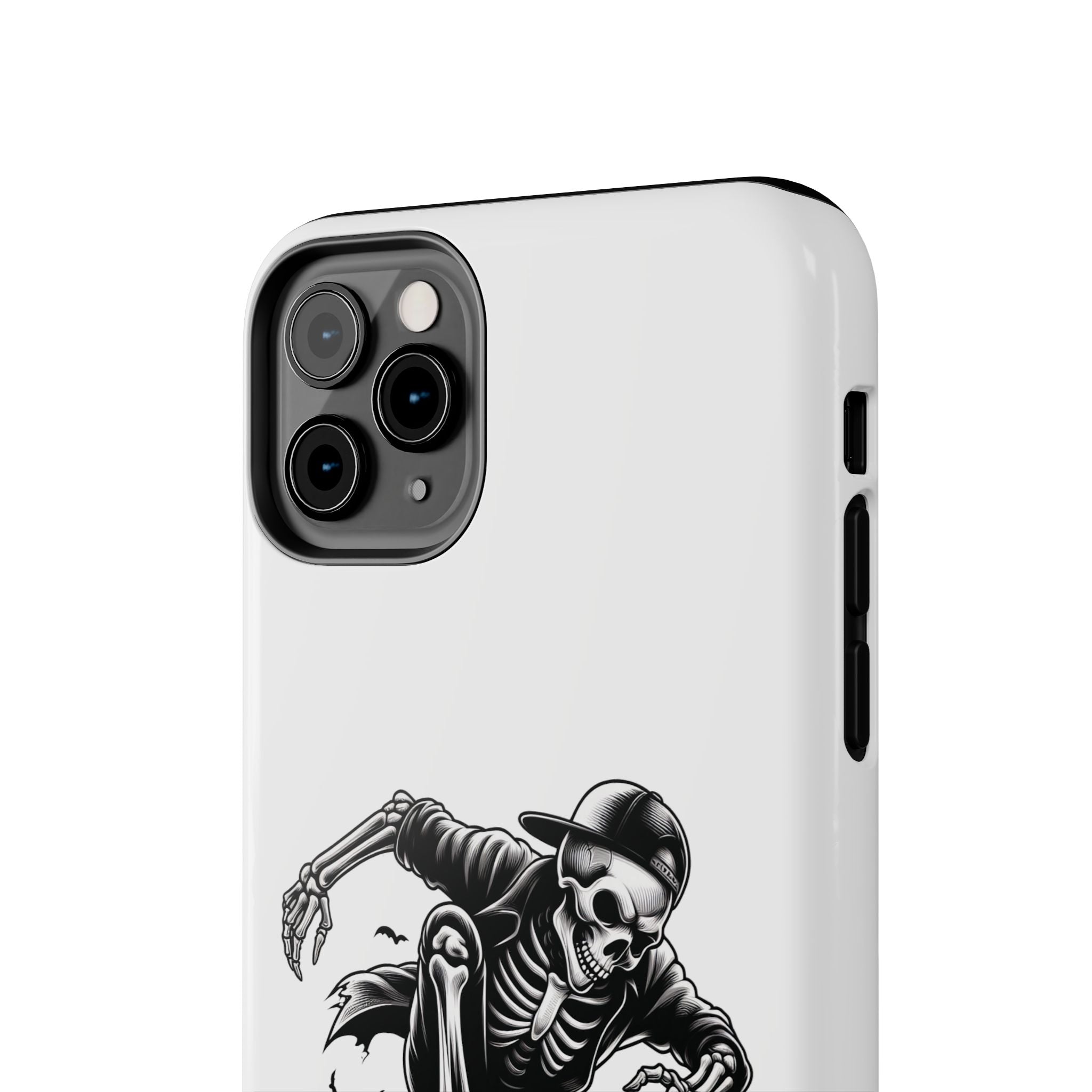 Edgy Skeleton Skateboard Phone Case, Tough Phone Cases, Skater Gift, Halloween Accessory, Durable Mobile Cover, Unique Cell Phone Protector