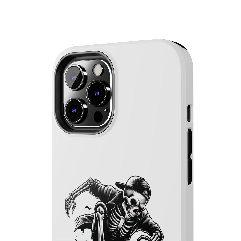 Edgy Skeleton Skateboard Phone Case, Tough Phone Cases, Skater Gift, Halloween Accessory, Durable Mobile Cover, Unique Cell Phone Protector