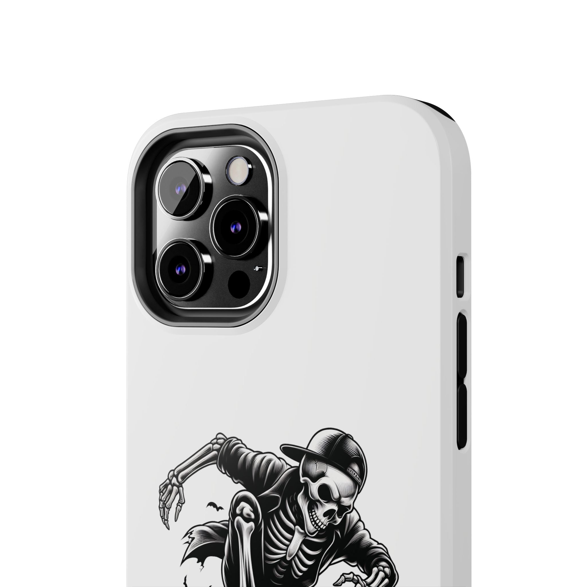 Edgy Skeleton Skateboard Phone Case, Tough Phone Cases, Skater Gift, Halloween Accessory, Durable Mobile Cover, Unique Cell Phone Protector