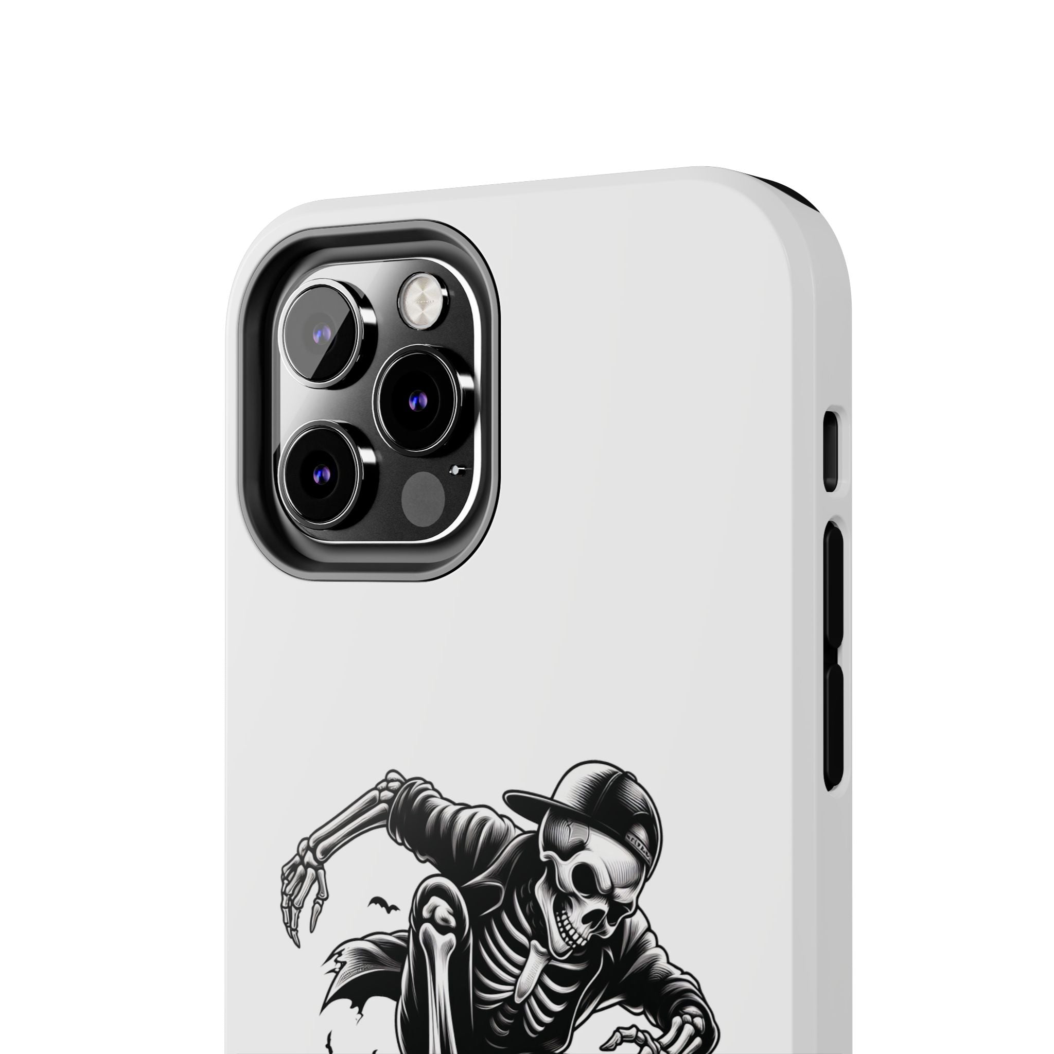 Edgy Skeleton Skateboard Phone Case, Tough Phone Cases, Skater Gift, Halloween Accessory, Durable Mobile Cover, Unique Cell Phone Protector
