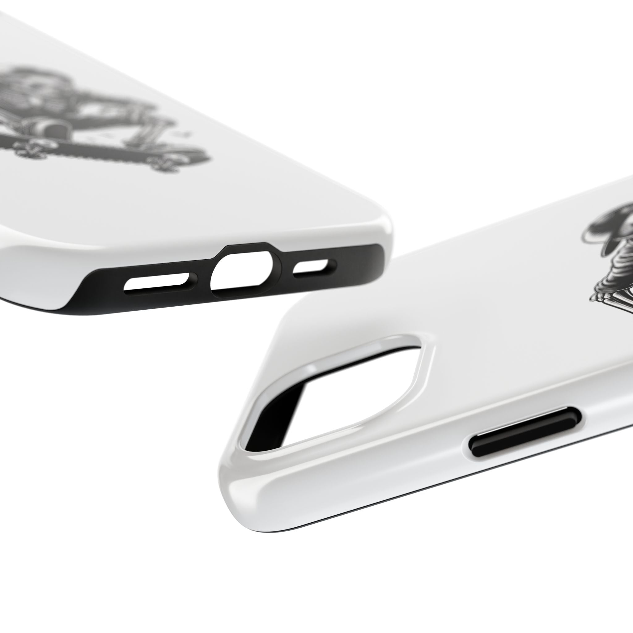 Edgy Skeleton Skateboard Phone Case, Tough Phone Cases, Skater Gift, Halloween Accessory, Durable Mobile Cover, Unique Cell Phone Protector