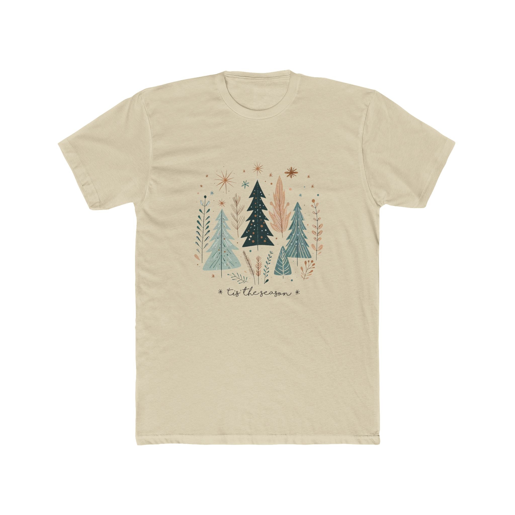 Whimsical Forest Unisex Tee, Nature Lover Shirt, Christmas Gift, Holiday Apparel, Eco-Friendly Fashion, Soft Cotton Crew