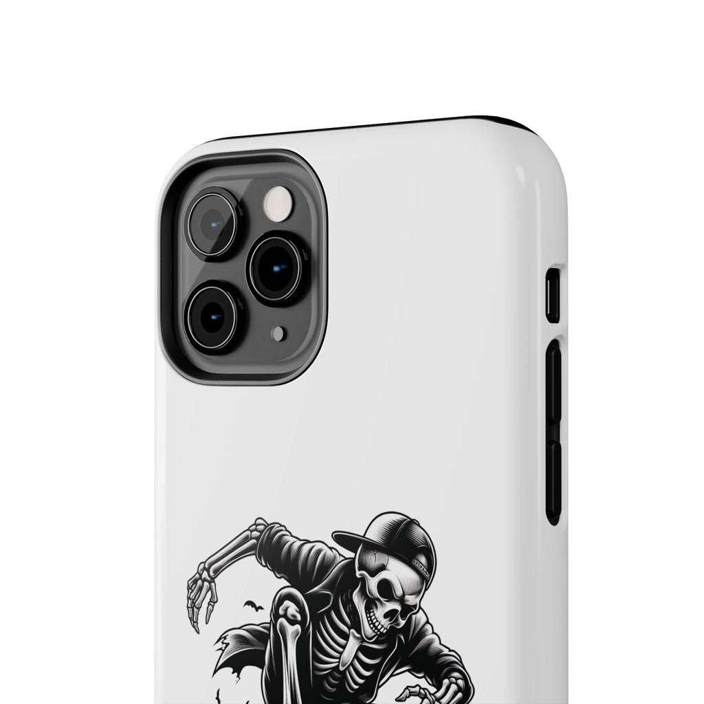 Edgy Skeleton Skateboard Phone Case, Tough Phone Cases, Skater Gift, Halloween Accessory, Durable Mobile Cover, Unique Cell Phone Protector