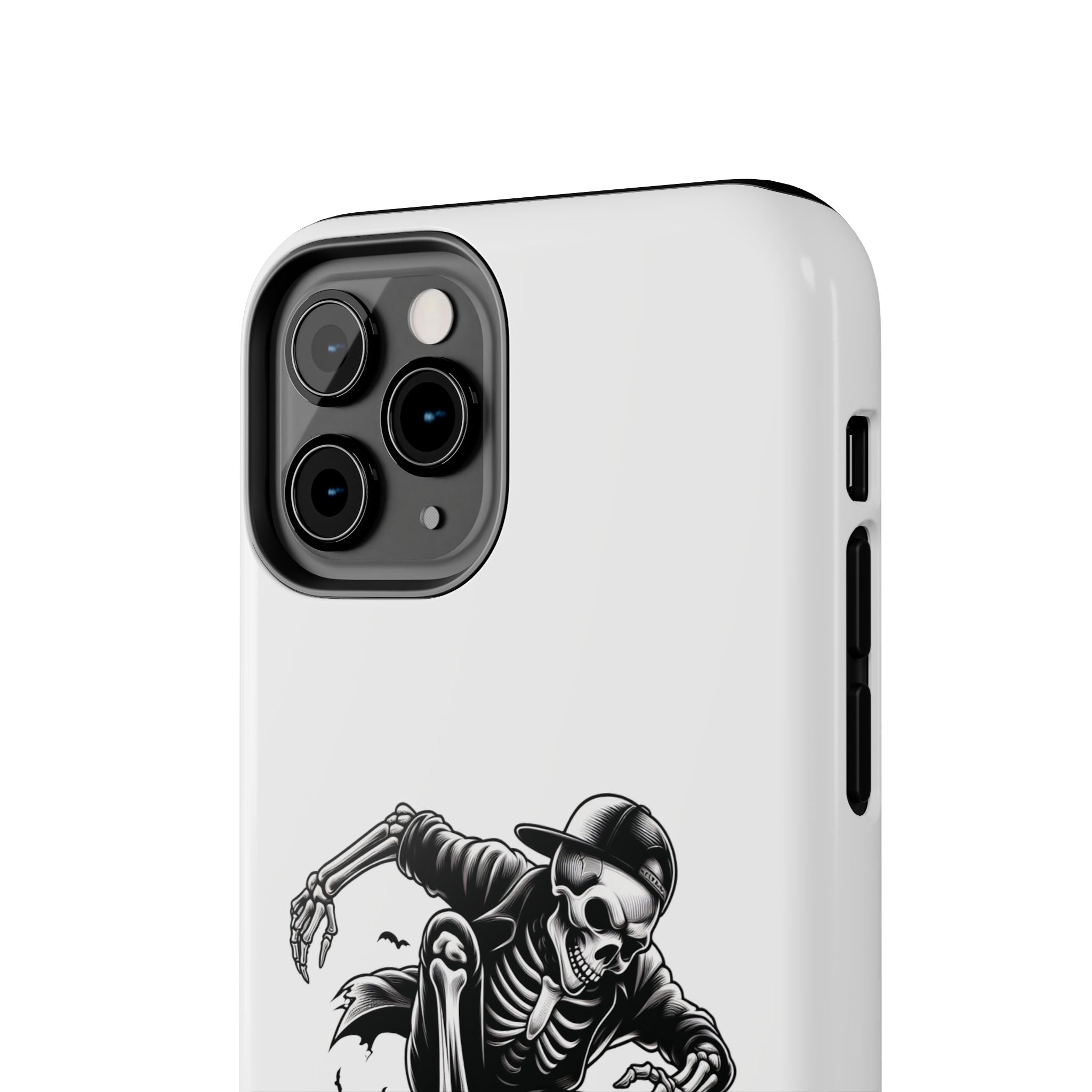 Edgy Skeleton Skateboard Phone Case, Tough Phone Cases, Skater Gift, Halloween Accessory, Durable Mobile Cover, Unique Cell Phone Protector